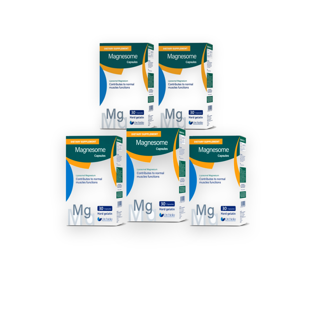 Magnesome, Liposomal Magnesium Supplement – 30 Capsules 5-Pack