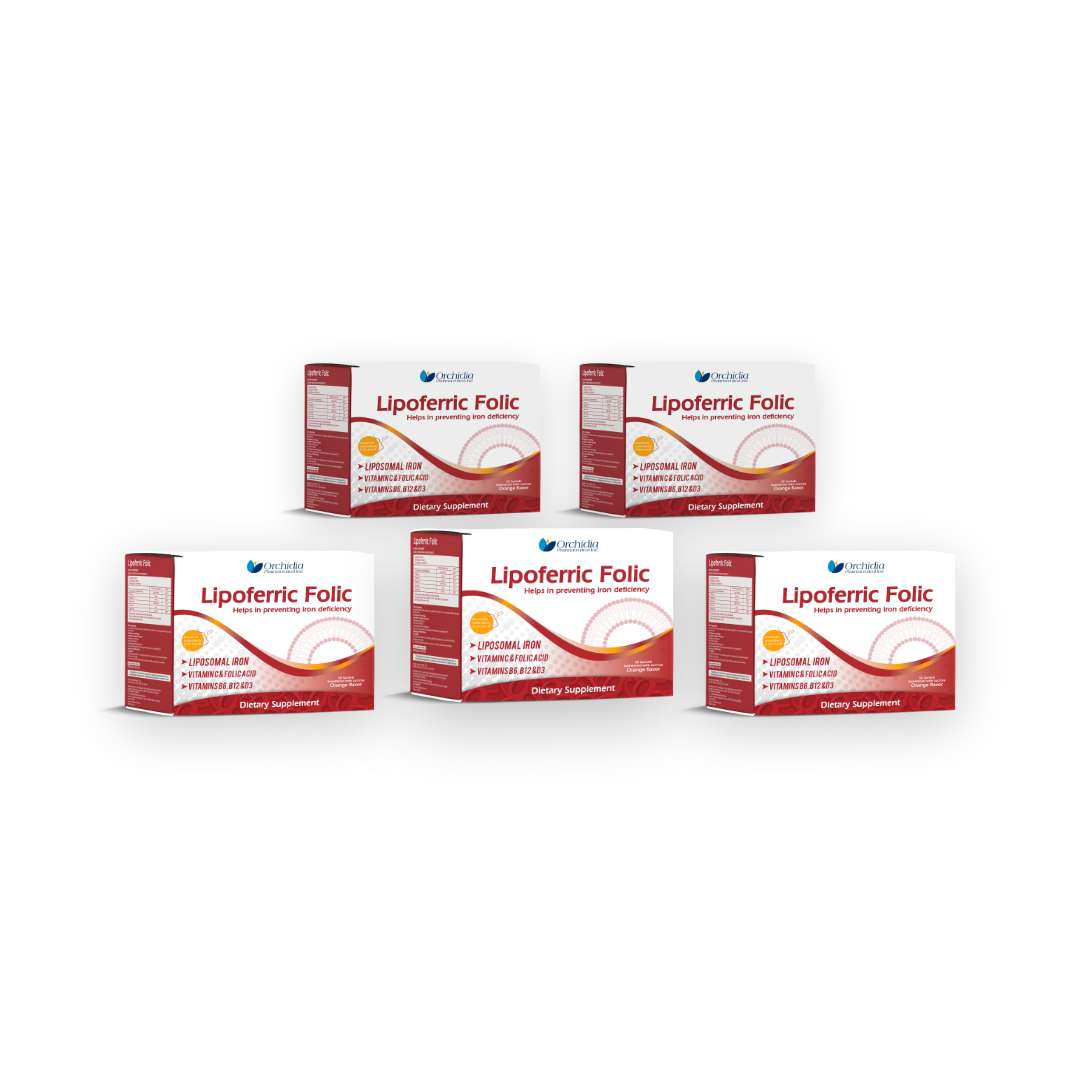 Lipoferric Folic – 30 Sachets 5-Pack