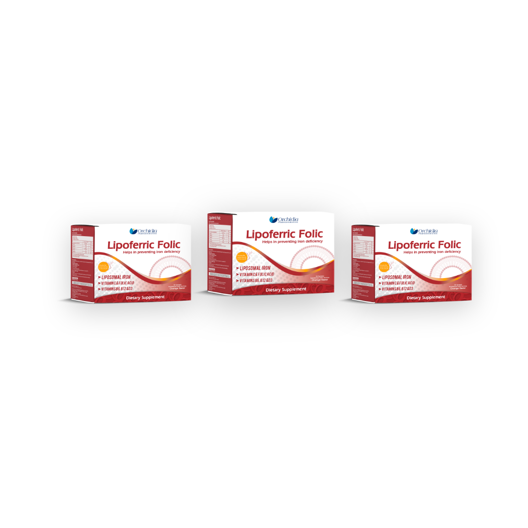 Lipoferric Folic – 30 Sachets 3-Pack