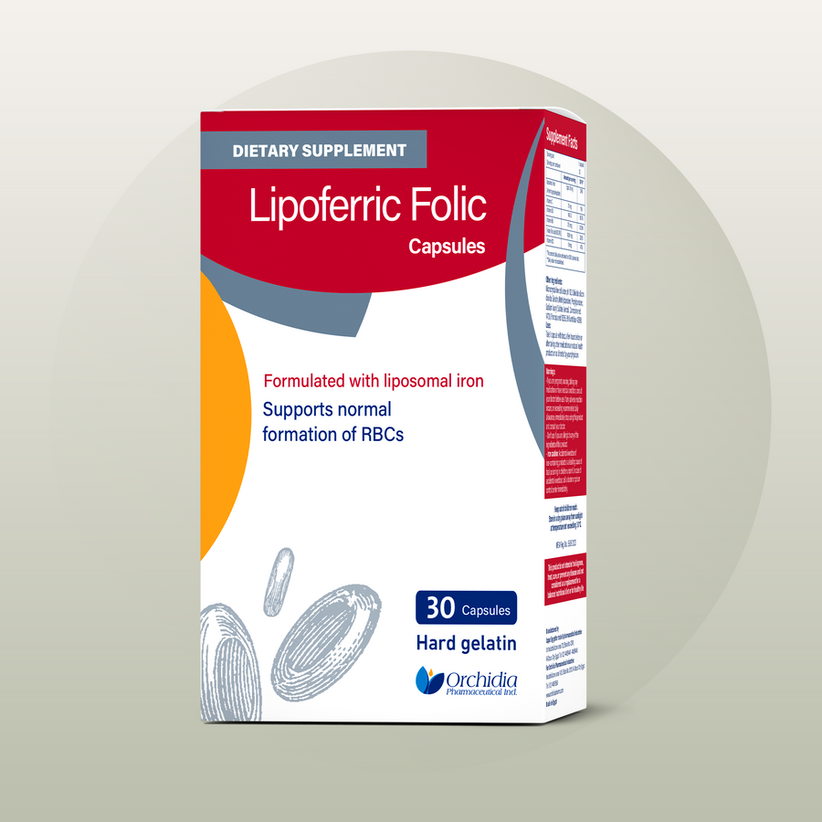 Lipoferric حمض الفوليك – 30 كبسولة