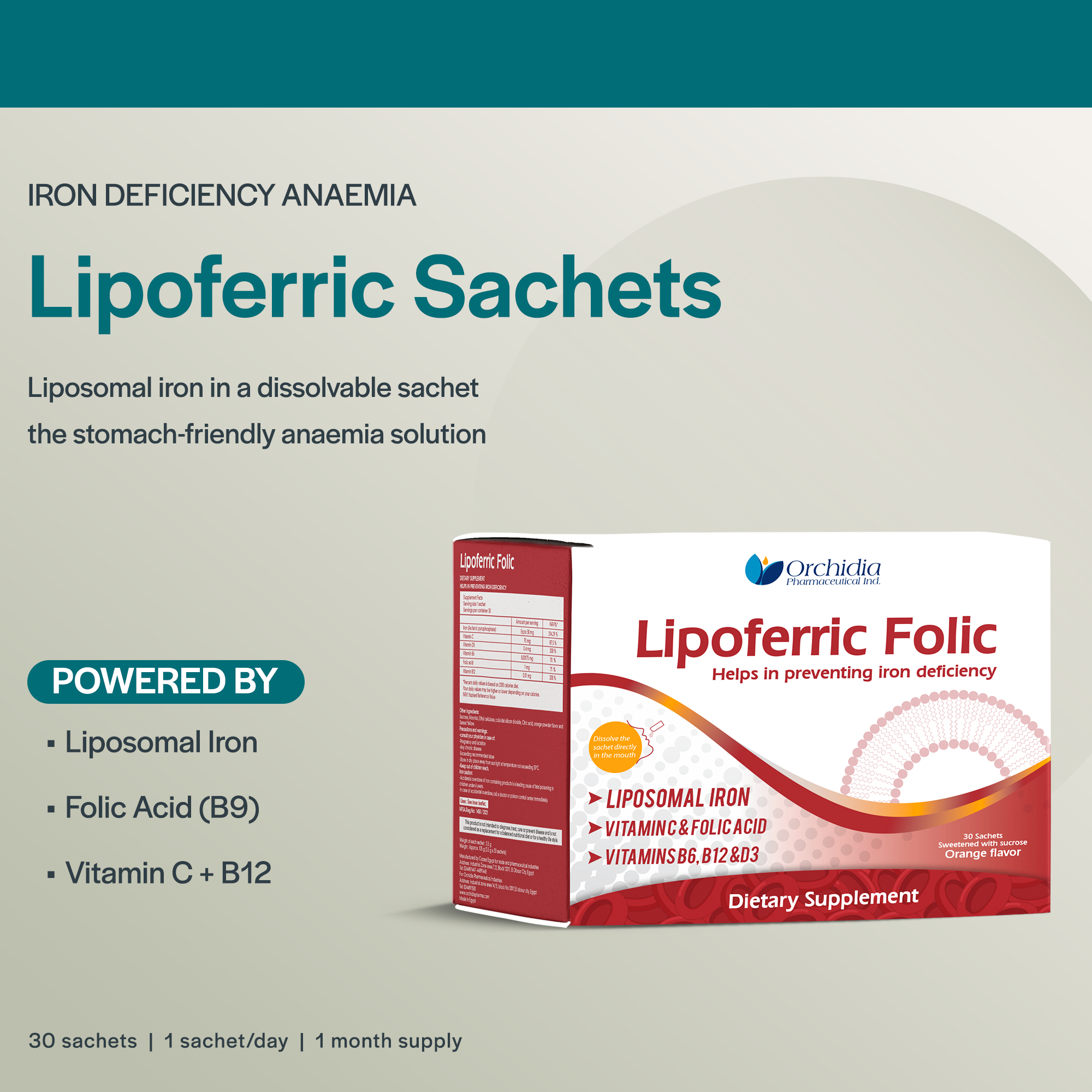 Lipoferric Folic – 30 Sachets